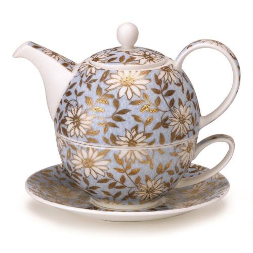 Чайный набор 500 мл Dunoon Aqua Tea for One 3 пр голубой