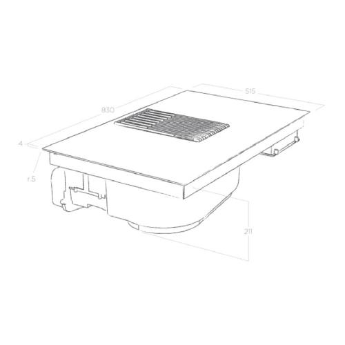 Индукционная варочная панель с вытяжкой 83х51 см Elica NikolaTesla Libra BL/F/83 черная