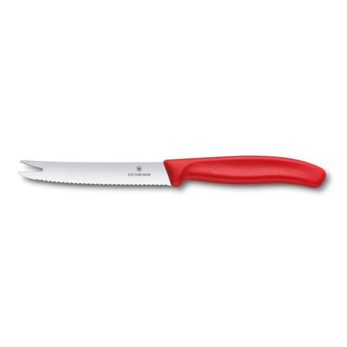 Нож для сыра и колбасок 11 см Victorinox Swiss Classic красный