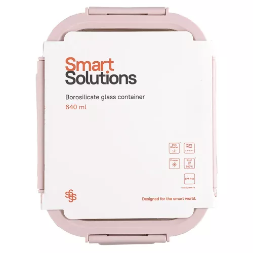 Контейнер для хранения 19х15 см 640 мл Smart Solutions розовый