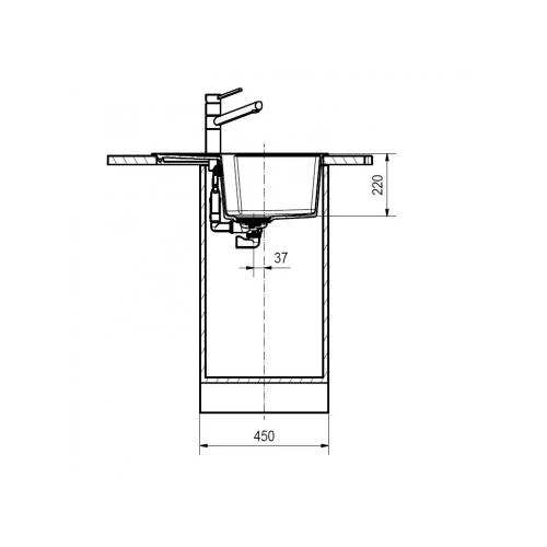 Кухонная мойка 78 см Franke Urban UBG 611-78 серый камень