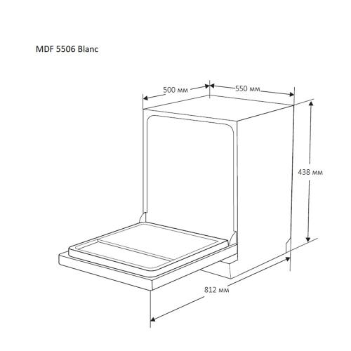 Посудомоечная машина 55 см Monsher High-Tech MDF 5506 Blanc белая