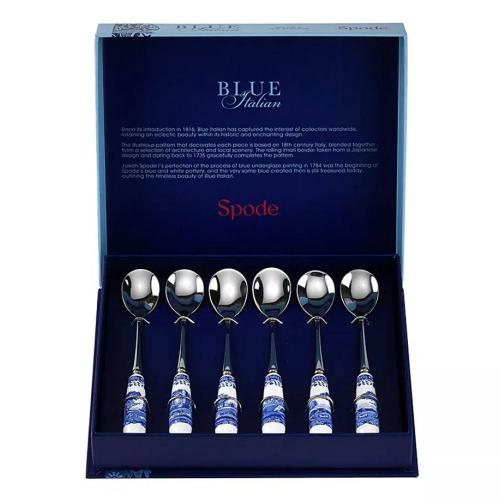 Набор чайных ложек Spode Blue Italian 6 пр белый