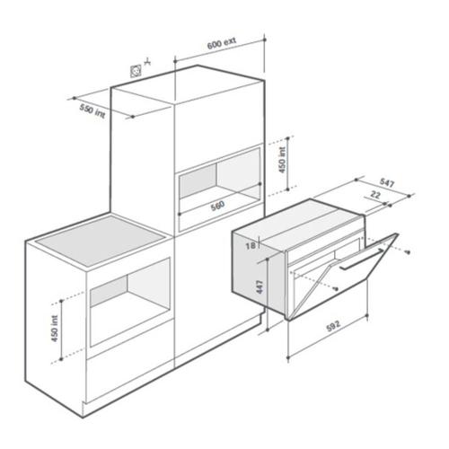 Комбинированный духовой шкаф 45 см De Dietrich Platinum DKR7580X