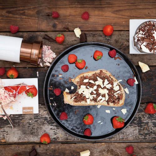 Терка для шоколада с контейнером 7х7х10 см Boska Chocowares белая