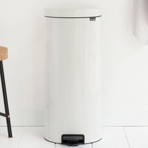 Мусорный бак с педалью 30 л Brabantia NewIcon белый