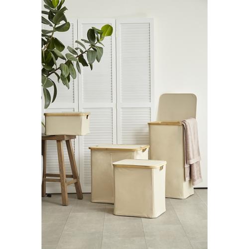 Корзина для белья 40х33 см 57 л Smart Solutions Neat Mid бежевая