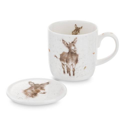 Кружка с подставкой 8,5х8 см 310 мл Royal Worcester Wrendale Designs белая