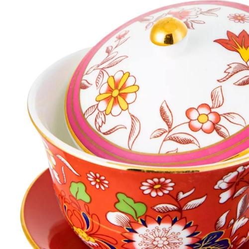 Чайная пара 150 мл Wedgwood Wonderlust красная