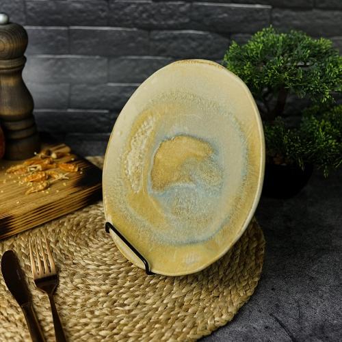 Тарелка закусочная 22 см Porland Stoneware Pearl бежевая