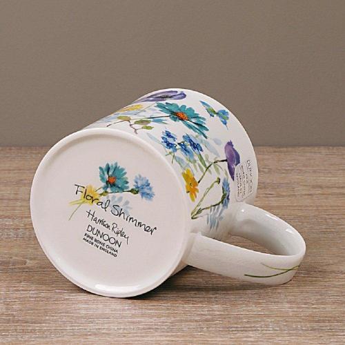 Кружка 350 мл Dunoon Orkney Floral Shimmer голубая