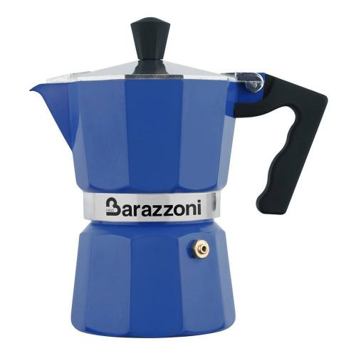 Гейзерная кофеварка на 3 чашки Barazzoni La Caffettiera синяя