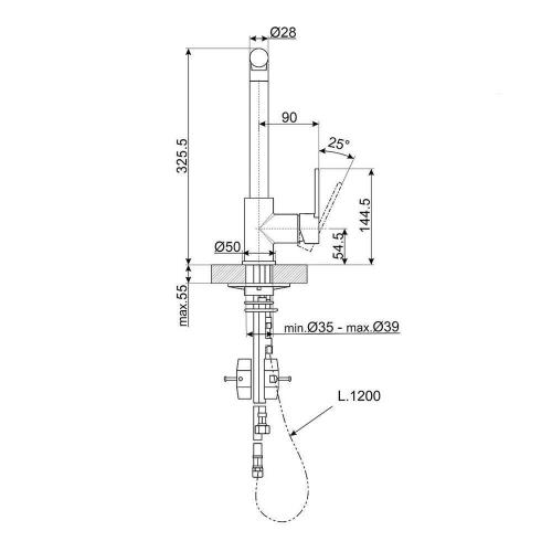 Смеситель Smeg MID1MN черный - 2 фото