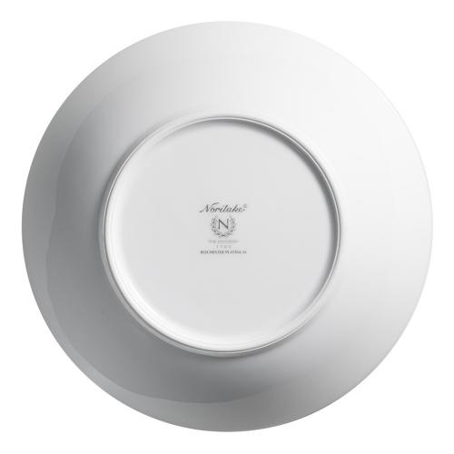 Тарелка суповая 19 см Noritake Rochester Platinum белая