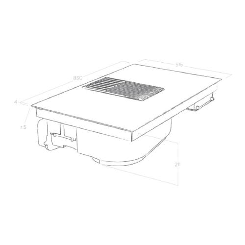 Индукционная варочная панель с вытяжкой 83х51 см Elica NikolaTesla Libra WH/F/83 белая