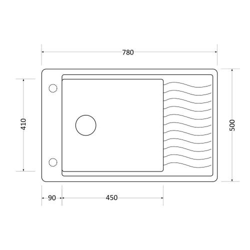 Кухонная мойка 78 см Kuppersberg Mila 1B1D Black - 2 фото