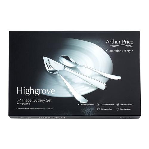 Набор столовых приборов Arthur Price Highgrove 32 пр серебряный