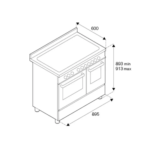 Варочный центр 89,5х60 см Bertazzoni Heritage HER95I2ENET черный