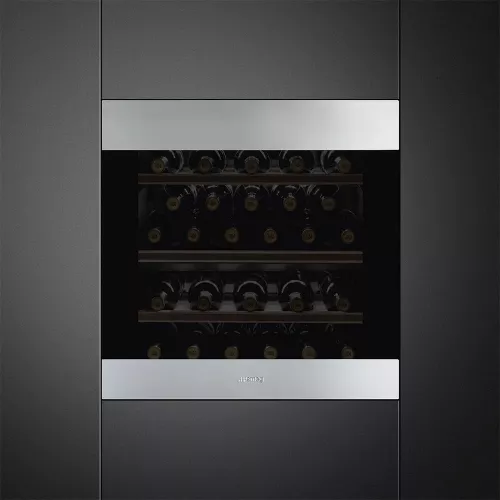 Встраиваемый винный шкаф на 29 бутылок Smeg Classica CVI329X3 стальной