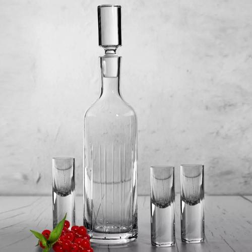 Набор рюмок с графином для водки Krosno Gothic 7 пр прозрачный