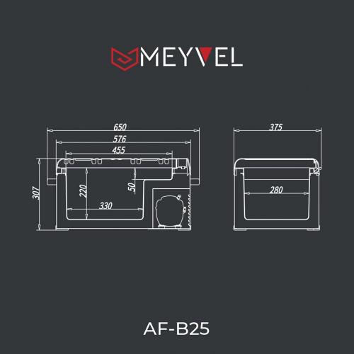 Автомобильный холодильник 65х37,5 см Meyvel AF-B25 стальной