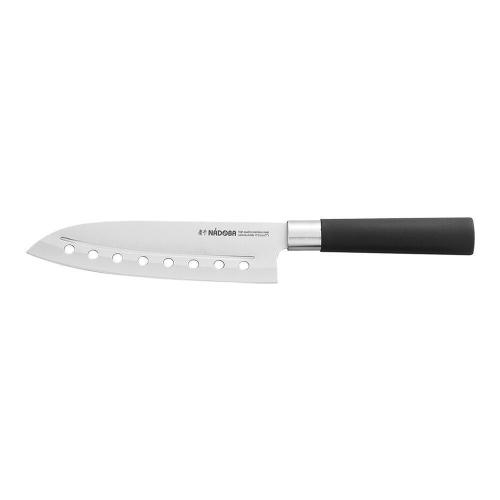 Нож сантоку с отверстиями 17,5 см Nadoba Keiko черный