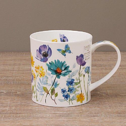 Кружка 350 мл Dunoon Orkney Floral Shimmer голубая