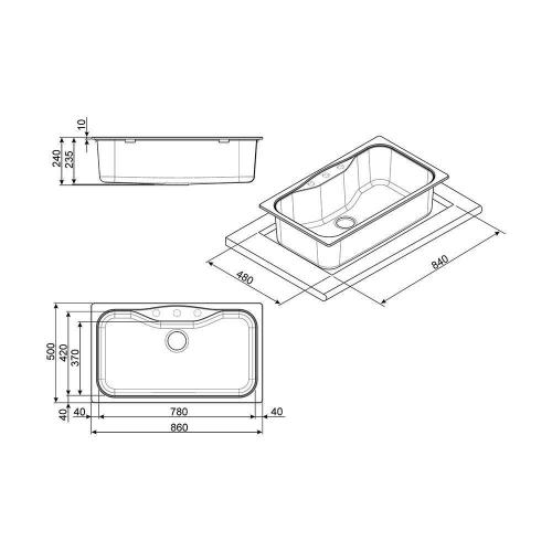 Кухонная мойка 86 см Smeg Classic LSEG860AV-2 овес