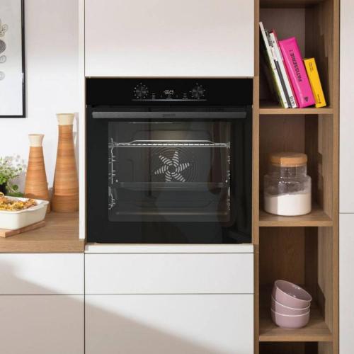 Электрический духовой шкаф 59,5 см Gorenje Essential BO6735E05B черный