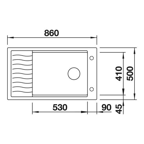 Кухонная мойка 86 см Blanco Elon XL 8 S черная - 4 фото