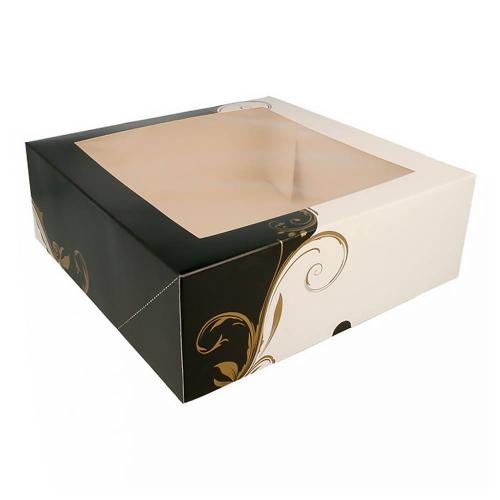 Коробка для торта с окном 28х28х10 см Garcia de Pou белая