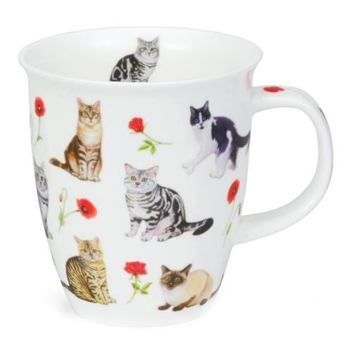Кружка 480 мл Dunoon Nevis Flower Cats красная