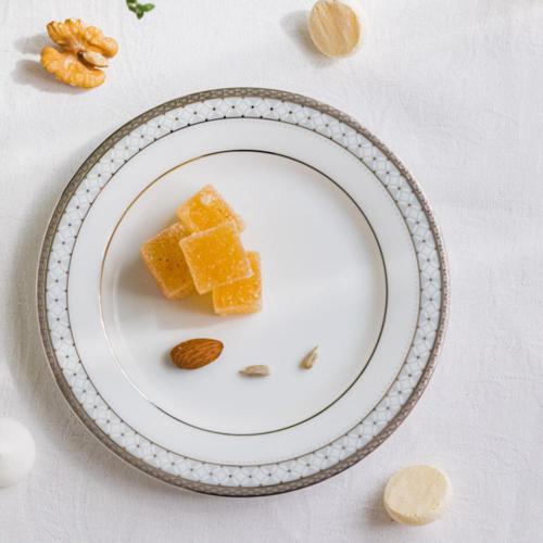 Тарелка десертная 16 см Noritake Rochester Platinum белая