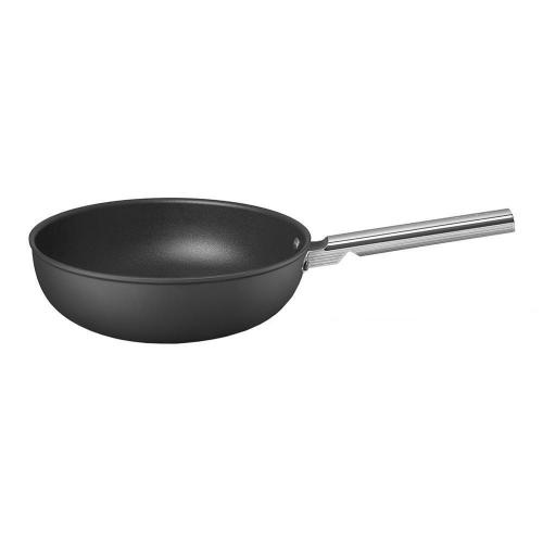 Сковорода-вок с антипригарным покрытием 30 см 5,2 л Smeg 50’s Style черная