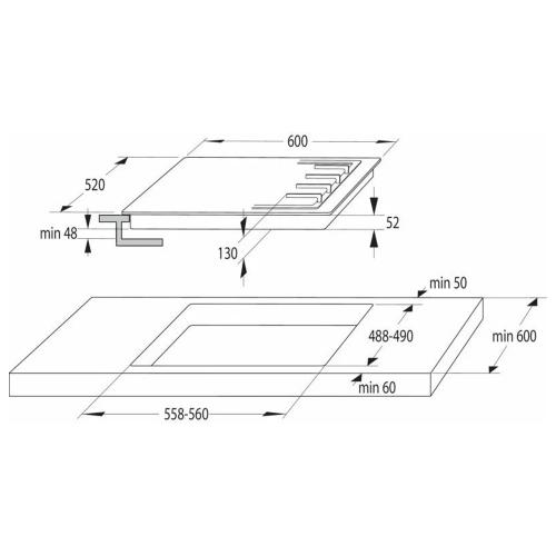 Газовая варочная панель 60 см Gorenje Simplicity GW642CLI бежевая