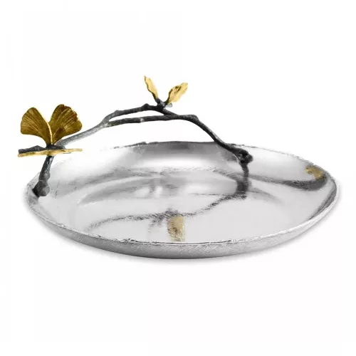 Сервировочное блюдо 23,5х21 см Michael Aram Butterfly Ginkgo стальное
