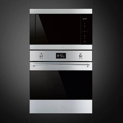 Встраиваемая микроволновая печь 60х38 см Smeg Classica FMI325X черная