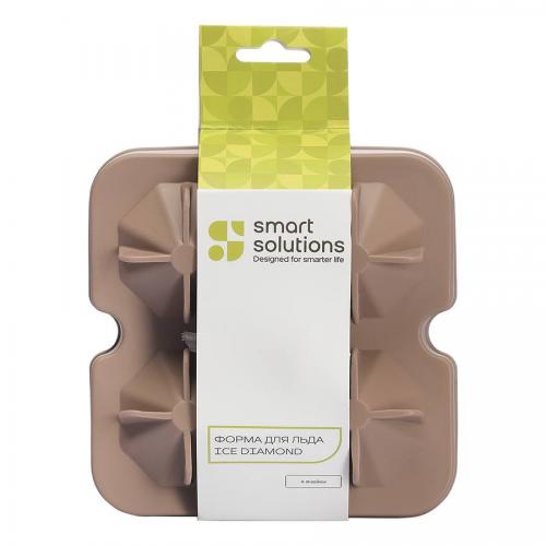 Форма для льда 12,5х12,5 см Smart Solutions розовая