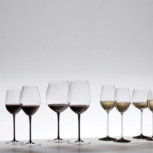 Бокал для красного вина Бордо Гран Крю 860 мл Riedel Sommeliers Black с красной ножкой