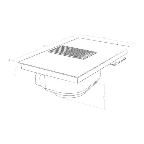 Индукционная варочная панель с вытяжкой 83х51 см Elica NikolaTesla Libra BL/A/83 черная