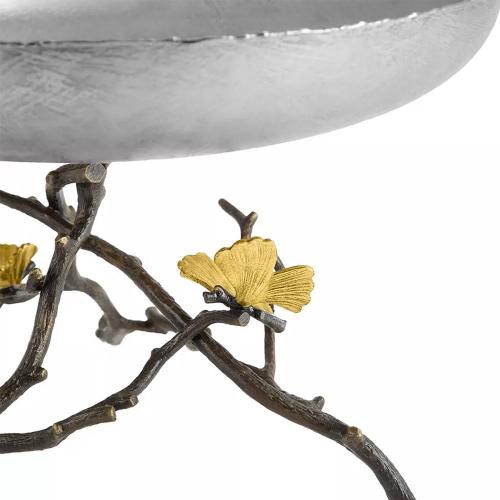 Ваза для фруктов 30,5 см Michael Aram Butterfly Ginkgo стальная