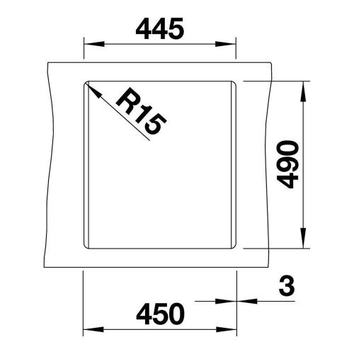 Кухонная мойка 46,5 см Blanco Dalago 45 черная