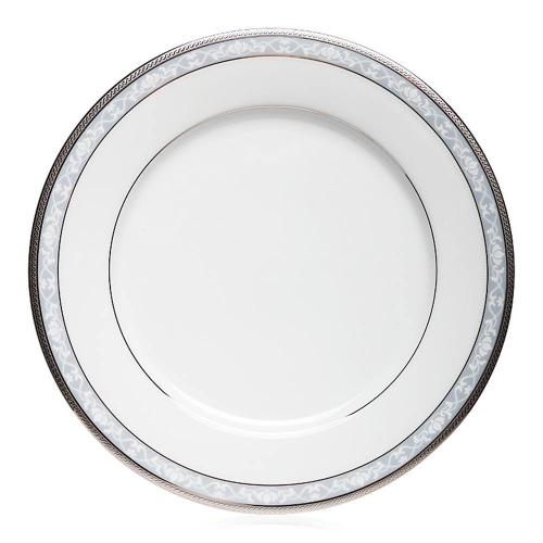 Тарелка обеденная 27 см Noritake Hampshire Platinum белая