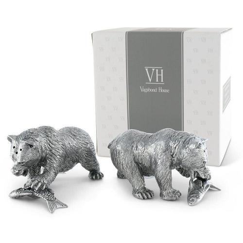 Солонка и перечница Fishing Bear 10,2х6,4 см Vagabond House Woodland Creatures