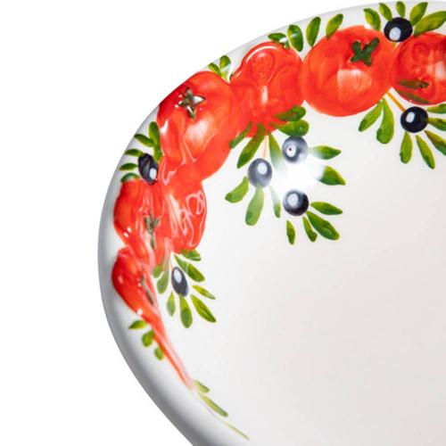 Салатник 20 см Edelweiss Томаты и оливки белый