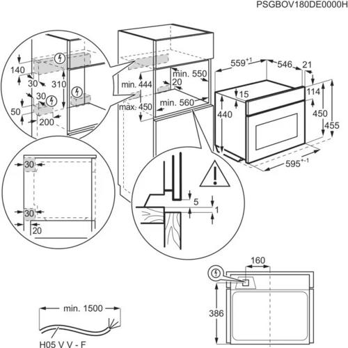 Встраиваемая микроволновая печь 59,5х45,5 см Electrolux EVM8E08V белая