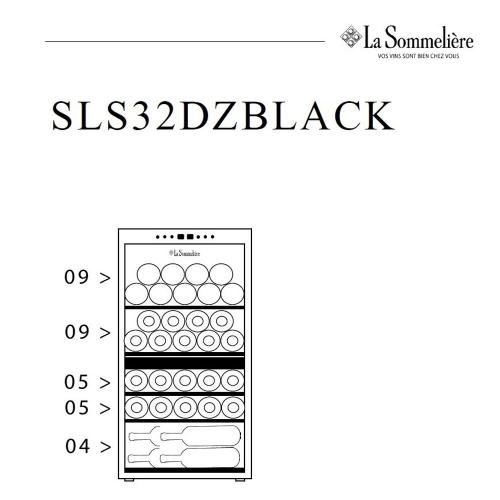 Винный шкаф на 32 бутылки La Sommeliere SLS32DZBLACK черный