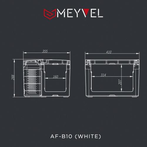 Автомобильный холодильник 41х35,5 см Meyvel AF-B10 белый