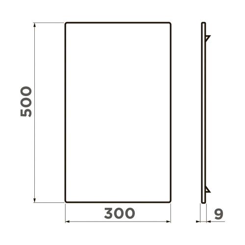 Доска для моек 30x50 см Omoikiri CB-Sintesi-L-GB черная