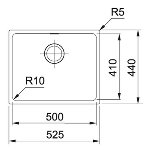 Кухонная мойка 52,5 см Franke Sirius SID 110-50 оникс